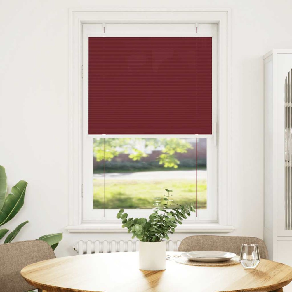 vidaXL Jaluzea plisată Bordeaux Roșu 75x150 cm Lățime țesătură 74,4 cm