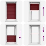 vidaXL Jaluzea plisată Bordeaux Roșu 75x150 cm Lățime țesătură 74,4 cm vidaXL Jaluzea plisată Bordeaux Roșu 75x150 cm Lățime țesătură 74,4 cm
