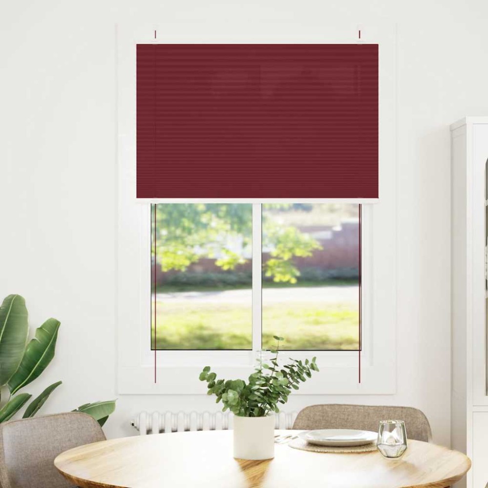vidaXL Jaluzea plisată Bordeaux Roșu 95x150 cm Lățime țesătură 94,4 cm