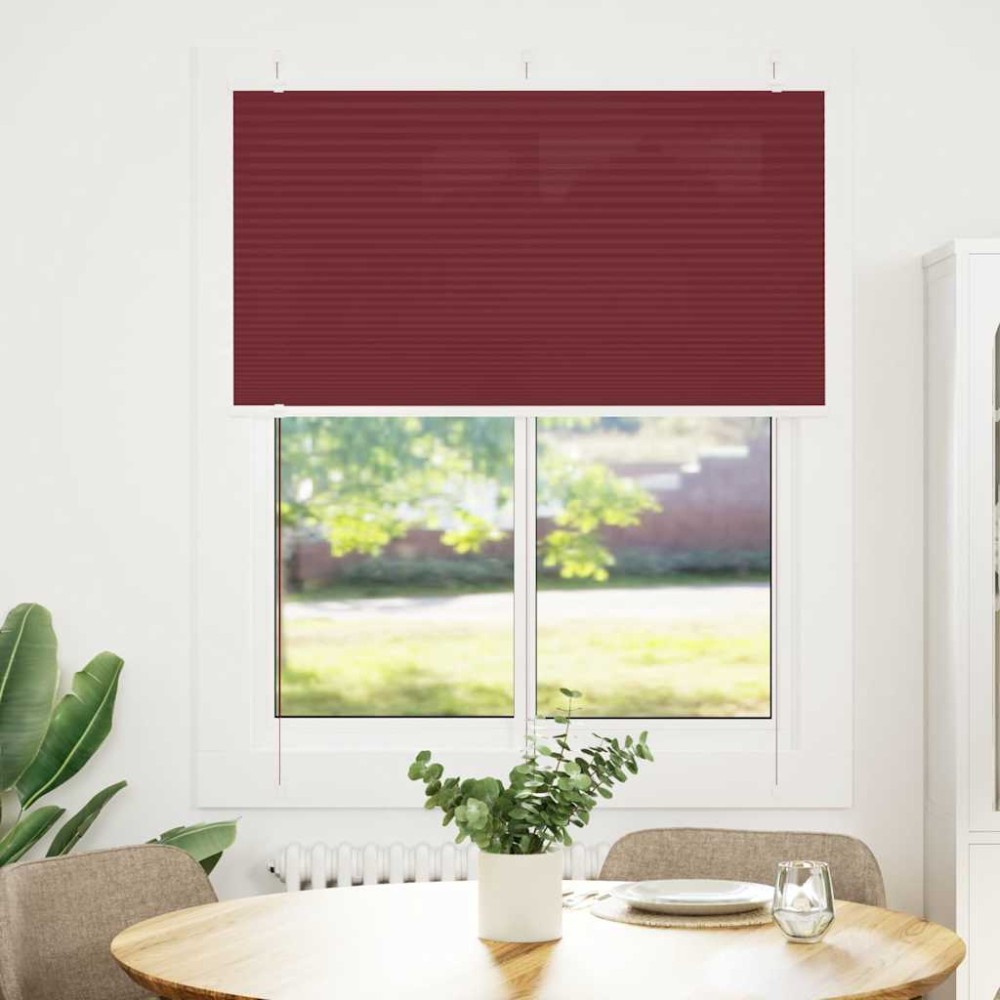vidaXL Jaluzea plisată Bordeaux Roșu 80x150 cm Lățime țesătură 79,4 cm