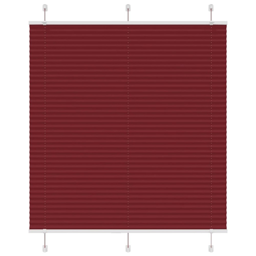 vidaXL Jaluzea plisată Bordeaux Roșu 45x150 cm Lățime țesătură 44,4 cm