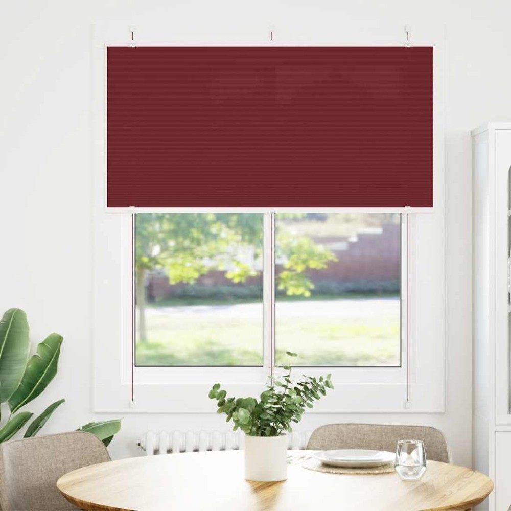 vidaXL Jaluzea plisată Bordeaux Roșu 120x150 cm Lățime țesătură