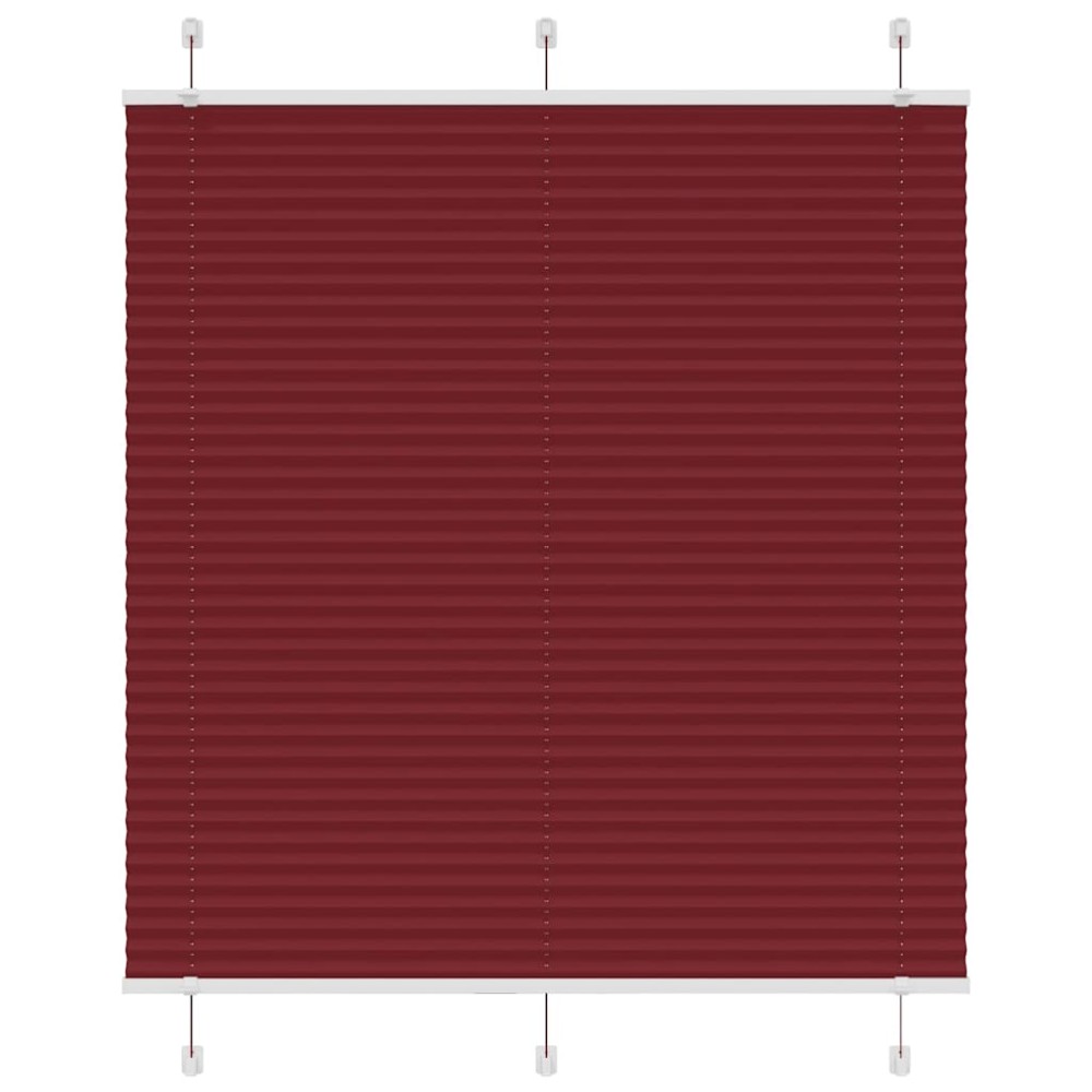 vidaXL Jaluzea plisată Bordeaux Roșu 120x150 cm Lățime țesătură