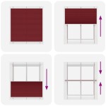 vidaXL Jaluzea plisată Bordeaux Roșu 120x150 cm Lățime țesătură