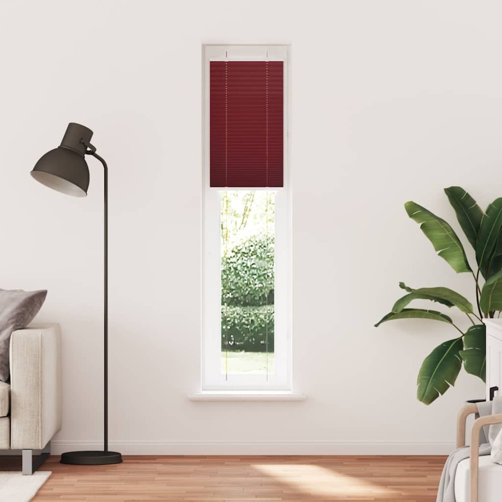 vidaXL Jaluză plisată Bordeaux Roșu 50x200 cm Lățime țesătură 49,4 cm
