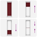 vidaXL Jaluză plisată Bordeaux Roșu 55x200 cm Lățime țesătură 54,4 cm