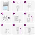 vidaXL Jaluză plisată Bordeaux Roșu 55x200 cm Lățime țesătură 54,4 cm