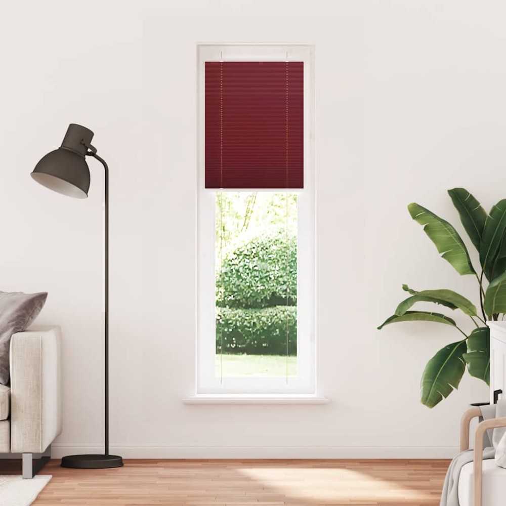 vidaXL Jaluză plisată Bordeaux Roșu 65x200 cm Lățime material 64,4 cm