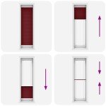 vidaXL Jaluză plisată Bordeaux Roșu 65x200 cm Lățime material 64,4 cm vidaXL Jaluză plisată Bordeaux Roșu 65x200 cm Lățime material 64,4 cm