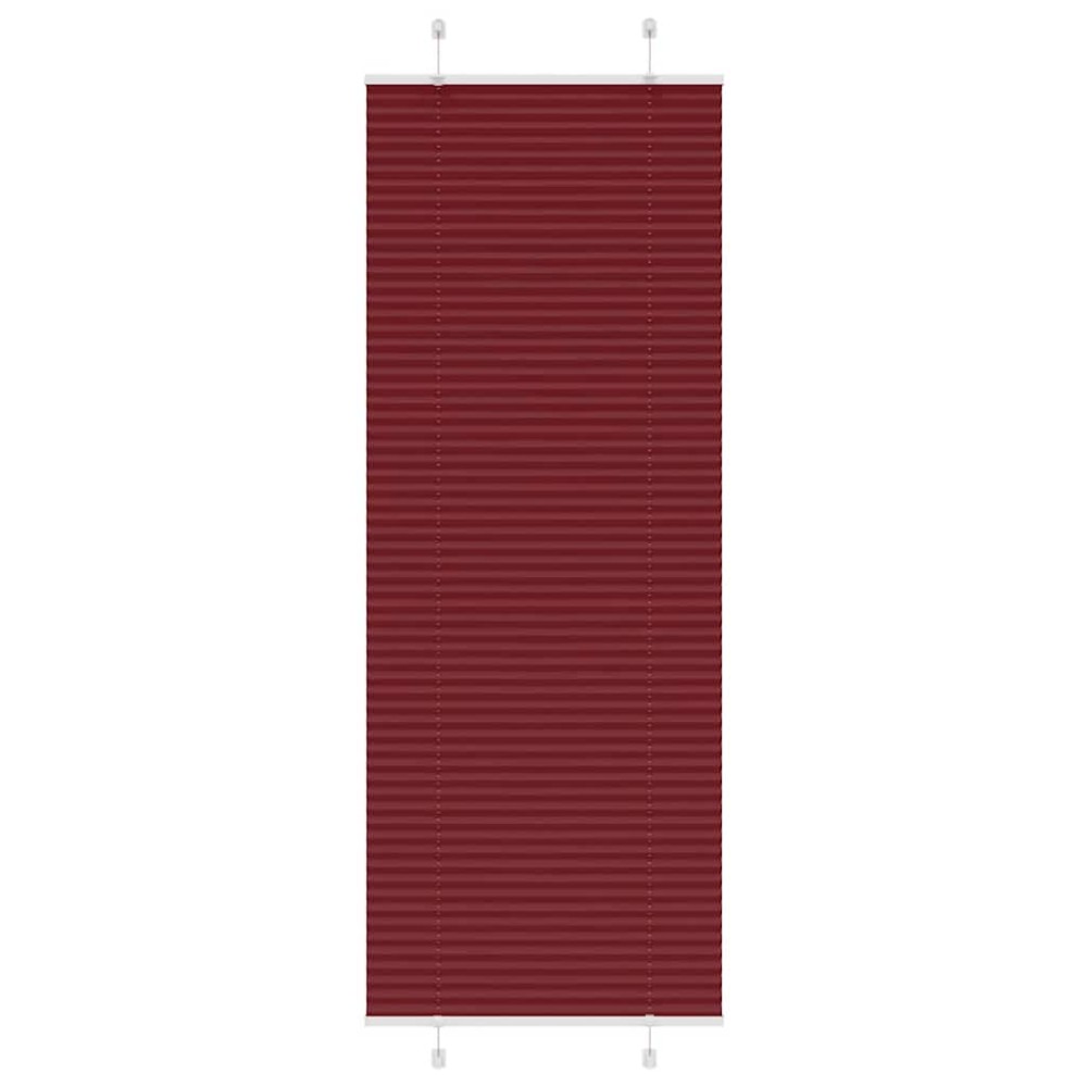 vidaXL Jaluzea plisată Bordeaux Roșu 75x200 cm Lățime țesătură 74,4 cm