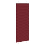 vidaXL Jaluză plisată Bordeaux Roșu 80x200 cm Lățime țesătură 79,4 cm
