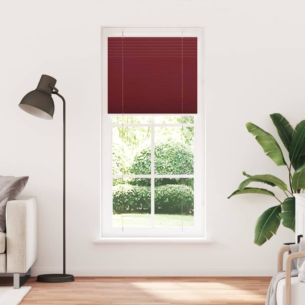 vidaXL Jaluzea plisată Bordeaux Roșu 85x200 cm Lățime țesătură 84,4 cm