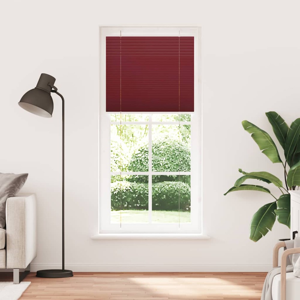 vidaXL Jaluzea plisată Bordeaux Roșu 95x200 cm Lățime țesătură 94,4 cm