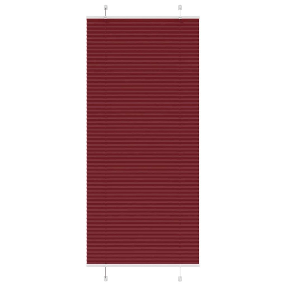 vidaXL Jaluzea plisată Bordeaux Roșu 95x200 cm Lățime țesătură 94,4 cm