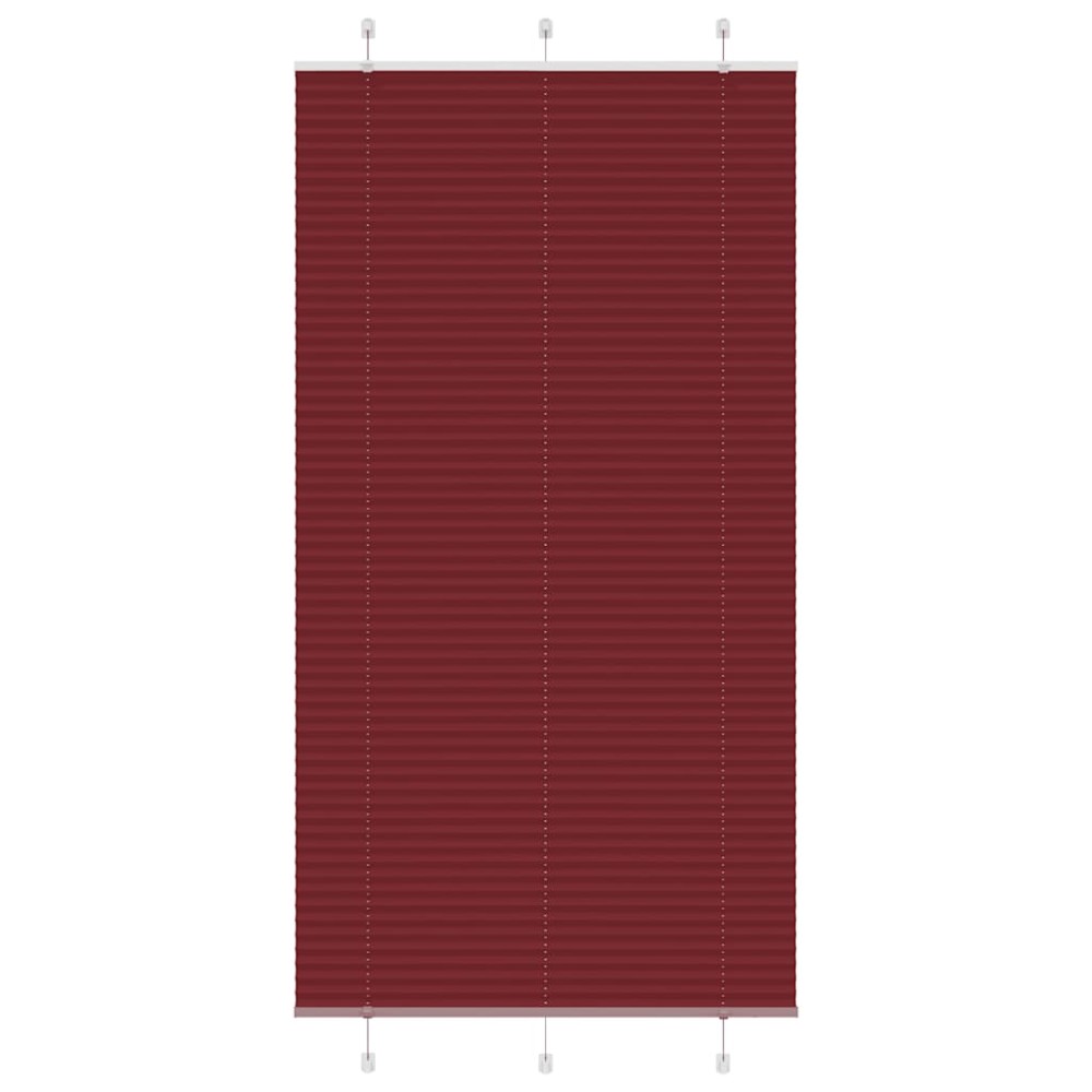vidaXL Jaluzea plisată Bordeaux Roșu 105x200 cm Lățime țesătură 104,4cm