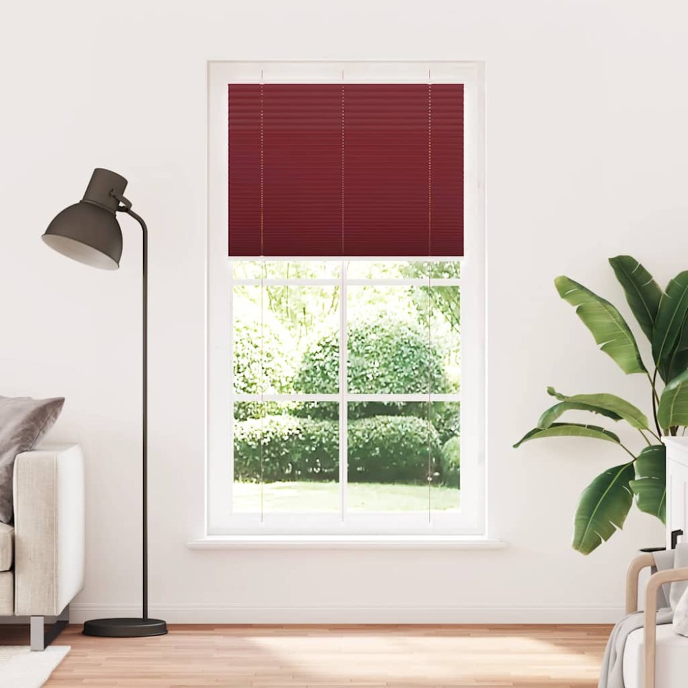 vidaXL Jaluzea plisată Bordeaux Roșu 110x200 cm Lățime țesătură