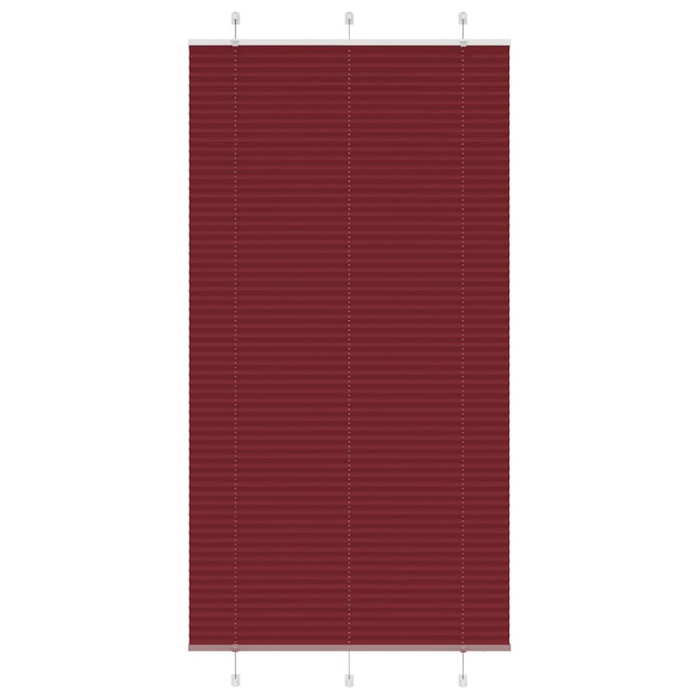 vidaXL Jaluzea plisată Bordeaux Roșu 110x200 cm Lățime țesătură