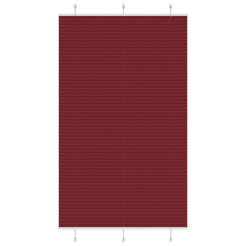vidaXL Jaluzea plisată Bordeaux Roșu 115x200 cm Lățime țesătură