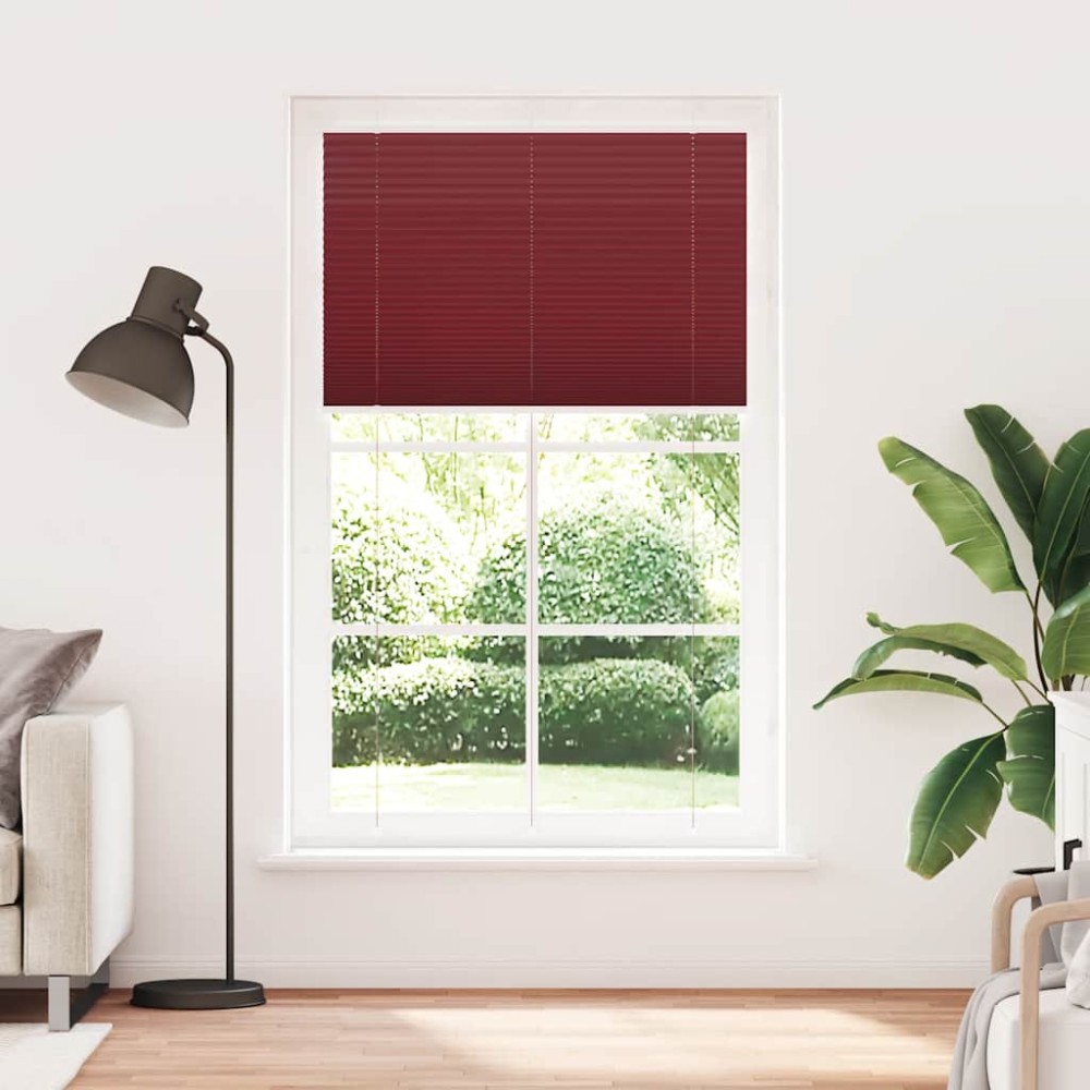 vidaXL Jaluzea plisată Bordeaux Roșu 120x200 cm Lățime țesătură