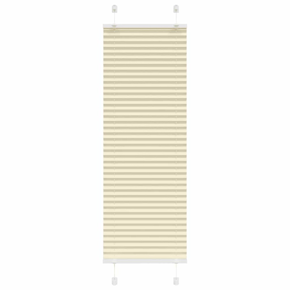 vidaXL Jaluzea plisată Crem 45x100 cm Lățime țesătură 44,4 cm