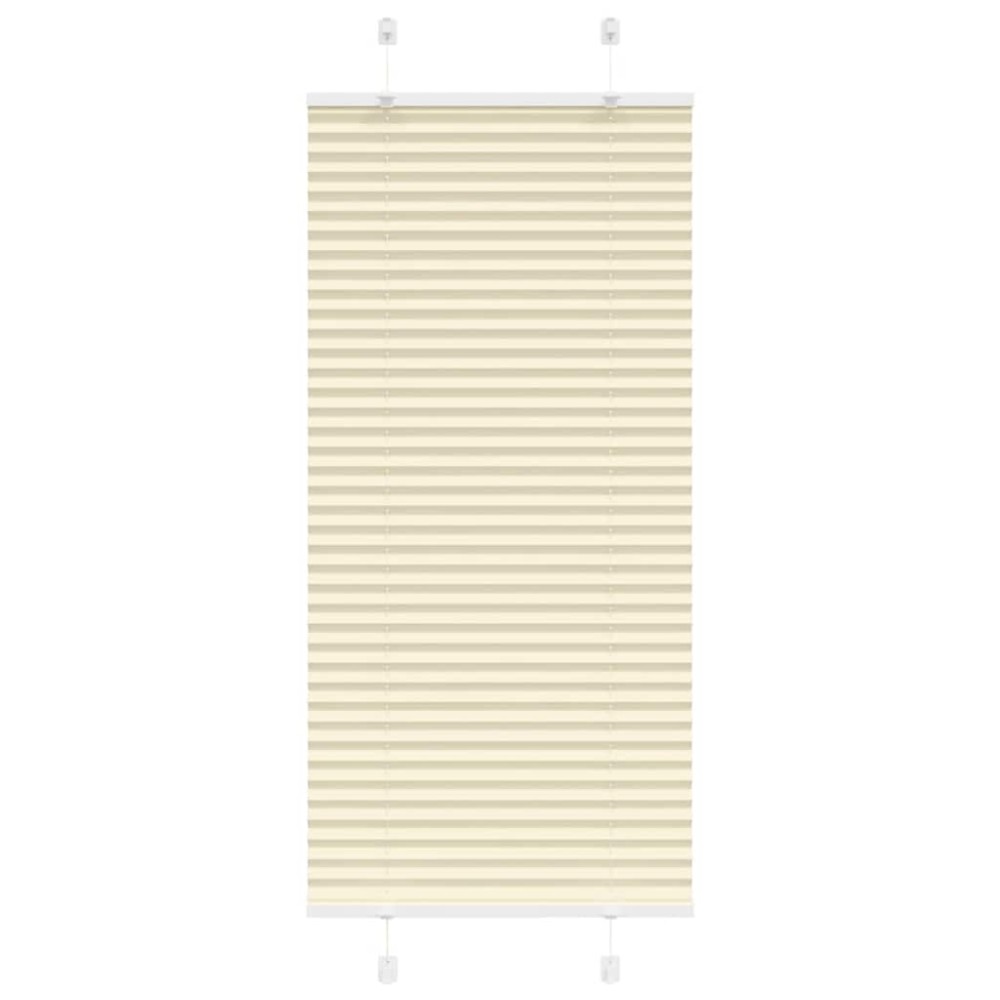 vidaXL Jaluzea plisată Crem 55x100 cm Lățime țesătură 54,4 cm
