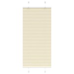 vidaXL Jaluzea plisată Crem 55x100 cm Lățime țesătură 54,4 cm