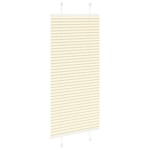 vidaXL Jaluzea plisată Crem 55x100 cm Lățime țesătură 54,4 cm