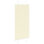 vidaXL Jaluzea plisată Crem 60x100 cm Lățime țesătură 59,4 cm