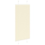 vidaXL Jaluzea plisată Crem 65x100 cm Lățime țesătură 64,4 cm