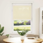 vidaXL Jaluzea plisată Crem 70x100 cm Lățime țesătură 69,4 cm