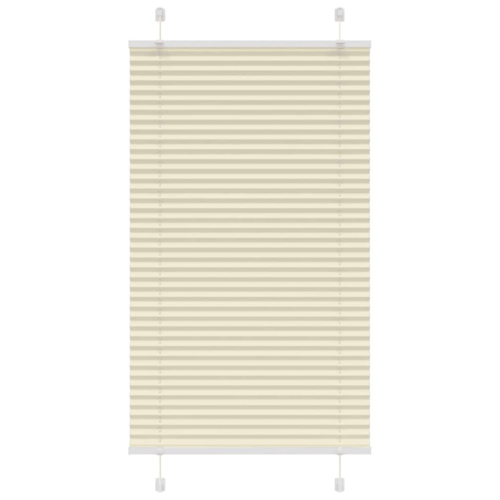vidaXL Jaluzea plisată Crem 70x100 cm Lățime țesătură 69,4 cm