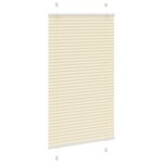 vidaXL Jaluzea plisată Crem 70x100 cm Lățime țesătură 69,4 cm