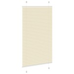 vidaXL Jaluzea plisată Crem 70x100 cm Lățime țesătură 69,4 cm