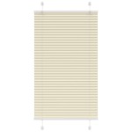 vidaXL Jaluzea plisată Crem 75x100cm Lățime țesătură 74,4 cm