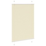 vidaXL Jaluzea plisată Crem 85x100cm Lățime țesătură 84,4 cm