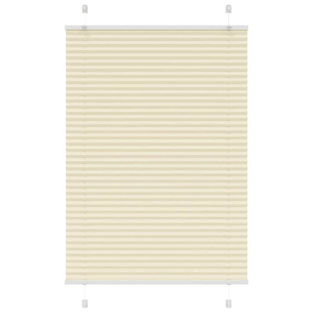 vidaXL Jaluzea plisată Crem 100x100cm Lățime țesătură 99,4cm