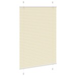 vidaXL Jaluzea plisată Crem 100x100cm Lățime țesătură 99,4cm