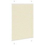 vidaXL Jaluzea plisată Crem 100x100cm Lățime țesătură 99,4cm