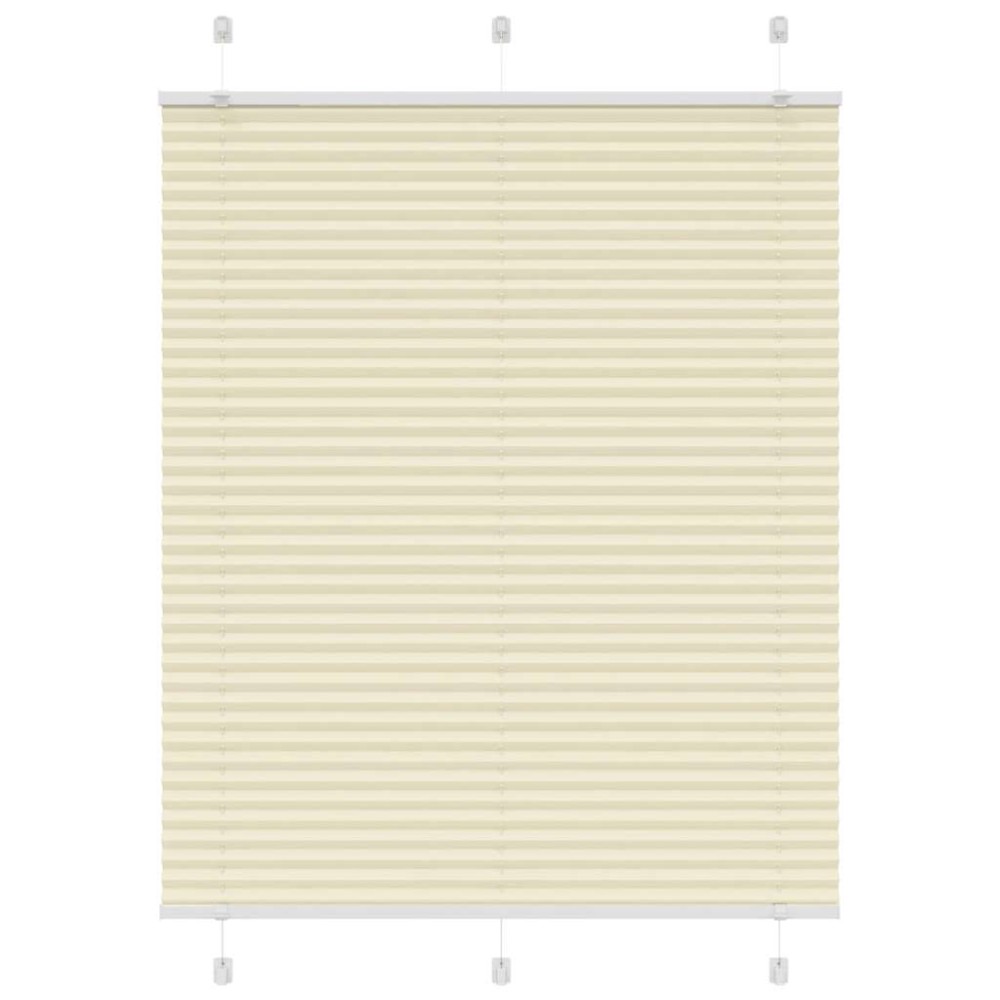 vidaXL Jaluzea plisată Crem 105x100 cm Lățime țesătură 104,4 cm