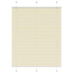 vidaXL Jaluzea plisată Crem 105x100 cm Lățime țesătură 104,4 cm