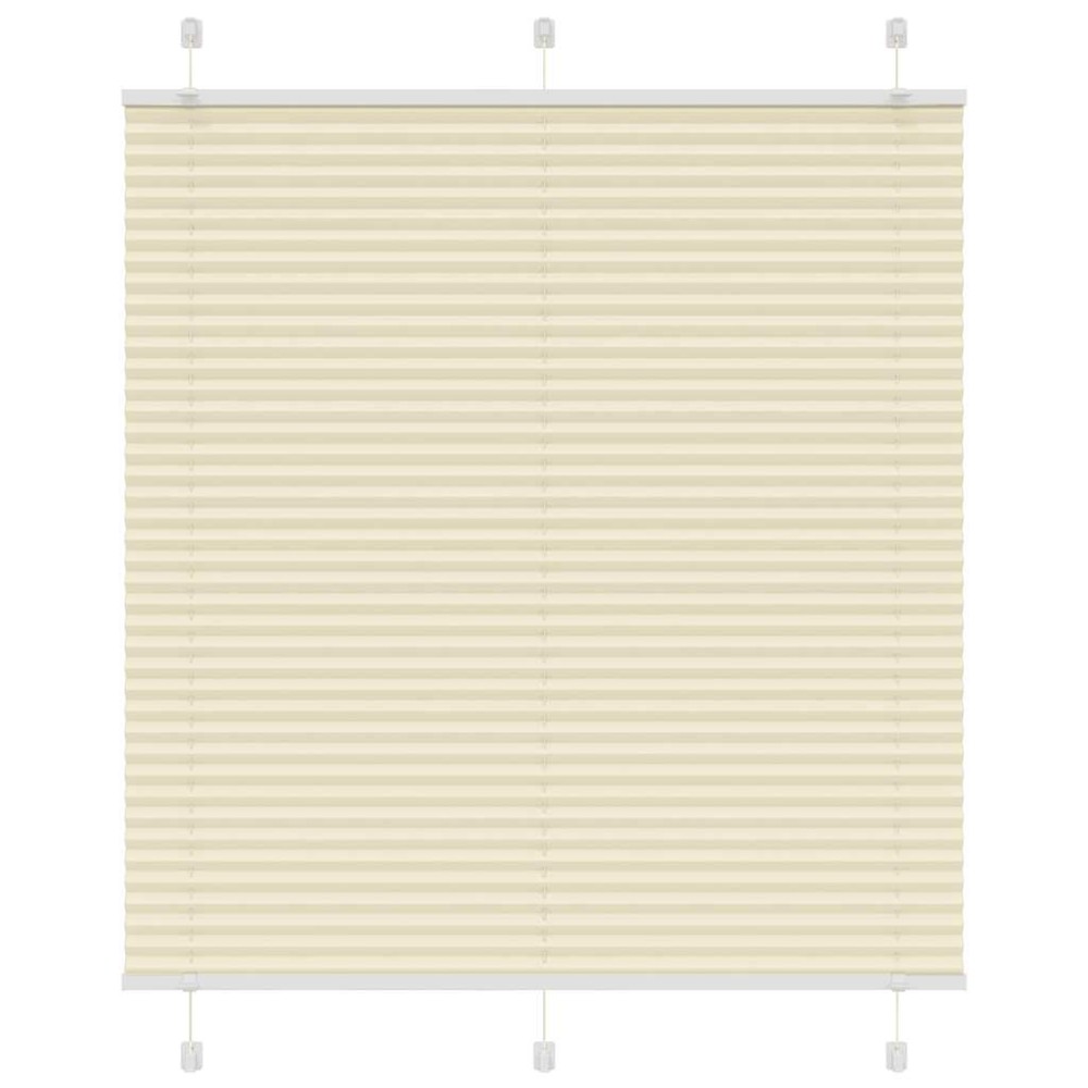 vidaXL Jaluzea plisată Crem 115x100 cm Lățime țesătură 114,4 cm