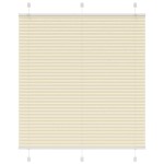 vidaXL Jaluzea plisată Crem 115x100 cm Lățime țesătură 114,4 cm