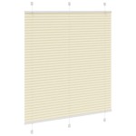 vidaXL Jaluzea plisată Crem 115x100 cm Lățime țesătură 114,4 cm