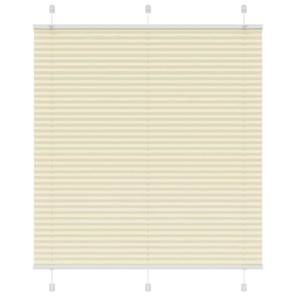 vidaXL Jaluzea plisată Crem 120x100 cm Lățime țesătură 119,4 cm