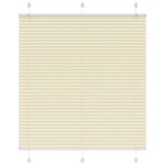 vidaXL Jaluzea plisată Crem 120x100 cm Lățime țesătură 119,4 cm