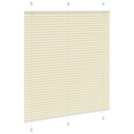 vidaXL Jaluzea plisată Crem 120x100 cm Lățime țesătură 119,4 cm
