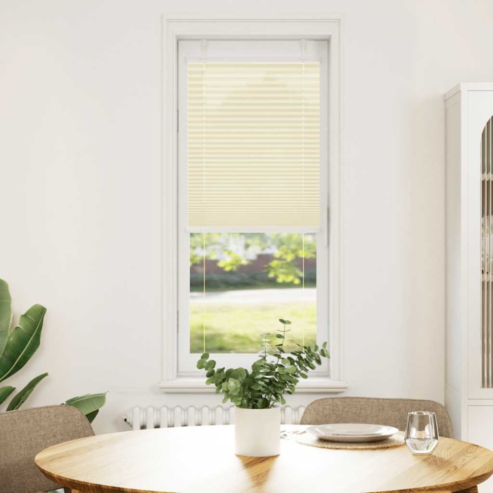 vidaXL Jaluzea plisată Crem 40x150 cm Lățime țesătură 39,4 cm