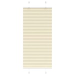 vidaXL Jaluzea plisată Crem 55x150 cm Lățime țesătură 54,4 cm