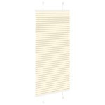 vidaXL Jaluzea plisată Crem 55x150 cm Lățime țesătură 54,4 cm