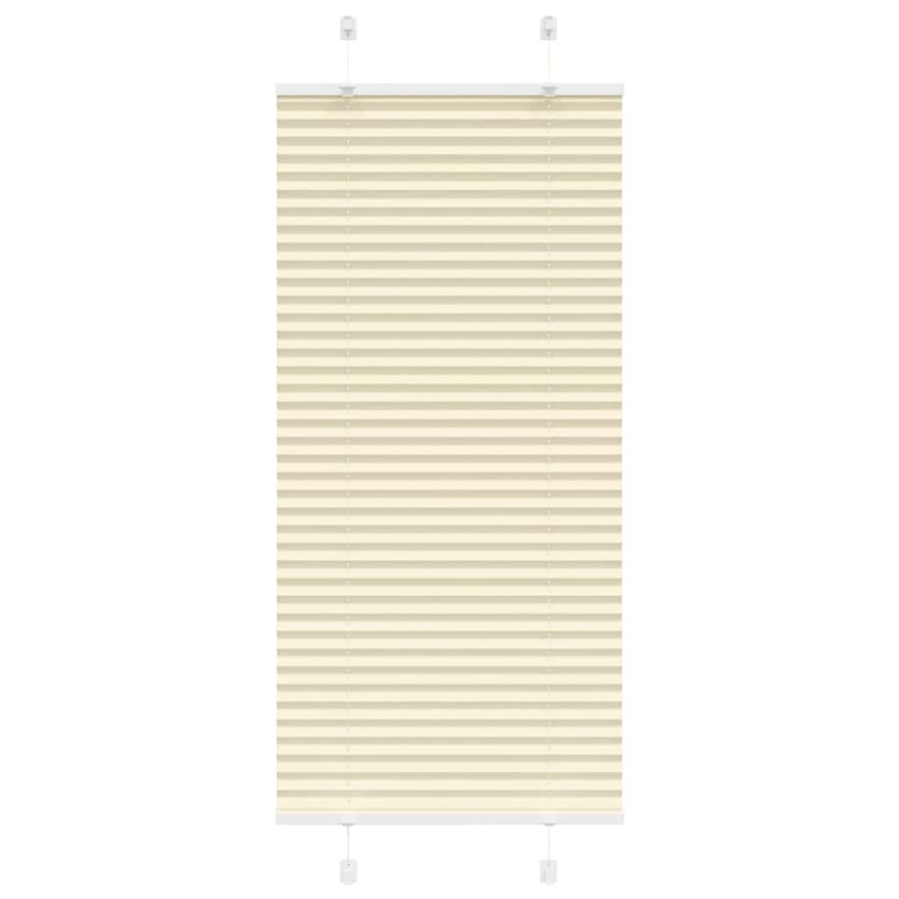 vidaXL Jaluzea plisată Crem 60x150 cm Lățime țesătură 59,4 cm